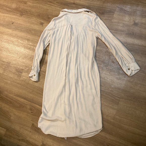 Vetiver Cream Button Up Maxi Dress - Picture 2 of 11